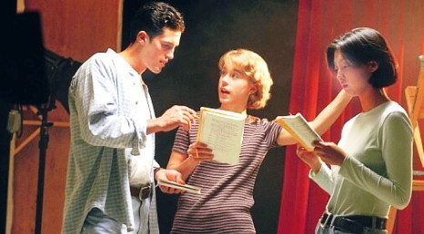 Three rehearse for school musical